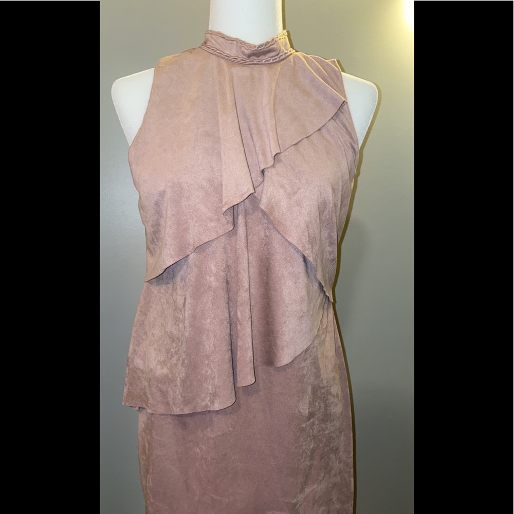 Zara Basic Collection Small Suede Texture Dress - image 1